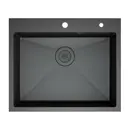 Мойка для кухни врезная с дозатором D&k Кухонная мойка (DKS604506) 45x60 см глубина чаши 45 см нержавеющая сталь 304 (хорошая прочность) цвет графит