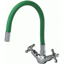 Смеситель для кухни Ex-promt Ex102.2-01 light green без подводки с гайкой гибкий излив 18 см цвет зеленый