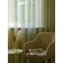 Тюль на шторной ленте Обуховская Мануфактура Пастель 300x270 см цвет зеленый