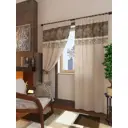 Комплект штор на шторной ленте Comfy Way Бортея 150x280 см цвет бежевый