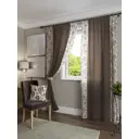 Комплект штор на шторной ленте Comfy Way Арпи 150x280 см цвет коричневый