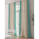 Комплект штор на шторной ленте Comfy Way Алюрнс 150x230 см цвет бирюзовый