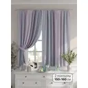 Комплект штор на шторной ленте Comfy Way Линотифер 150x160 см цвет фиолетовый