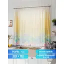 Тюль на шторной ленте Comfy Way Линфорт - 700 300x150 см цвет желтый