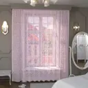 Тюль на шторной ленте Лентабел Чайная роза жаккард 300x280 см цвет белый