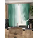 Комплект штор на ленте At Home Акиа AT961019 150x180 см вуаль цвет зеленый