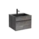Тумба с раковиной Vincea Chiara 600 G.Stone Black VMC-2C600GS VCB-13600B