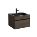 Тумба с раковиной Vincea Chiara 600 R.Oak Black VMC-2C600RO VCB-13600B