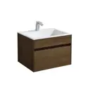 Тумба с раковиной Vincea Chiara 600 T.Oak, White VMC-2C600TO VCB-13600W 60