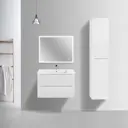 Тумба с раковиной Vincea Mia Slim 800 G.White VMC-2MC800S1GW,VBS-13980S1 80