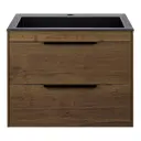 Тумба с раковиной Vincea Chiara 2D 600 T.Oak Black VMC-2C2600TO VCB-13600B
