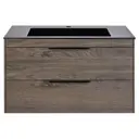 Тумба с раковиной Vincea Chiara 2D 800 R.Oak Black VMC-2C2800RO VCB-13800B