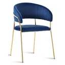 Стул Hesby Whispered fusion 49x80x48 см велюр цвет синий