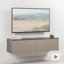 Тумба под телевизор Mobi 4650059332339 115.3x29.4x35.1 см ЛДСП цвет антрацит, капучино