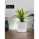 Кашпо Цилиндр каннелюры Marble collection d28 см 28 см 16 л полимерный бетон белый без автополива