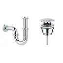Промо-набор 2 в 1 Wellsee Drainage System 182102003 сифон для раковины донный клапан цвет хром
