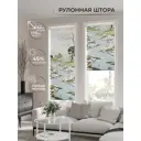 Рулонная штора At home Рилвант 62x170 см цвет белый/зеленый/синий