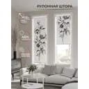 Рулонная штора At home Инферно 52x170 см цвет белый/серый