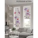 Рулонная штора At home Ладана 52x170 см цвет белый/красный/розовый/фиолетовый