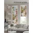 Рулонная штора At home Риктана 52x170 см цвет бежевый/белый/зеленый/розовый