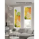 Рулонная штора At home Ренрист 52x170 см цвет белый/зеленый/желтый/оранжевый