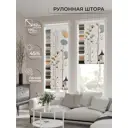 Рулонная штора At home Лирогонвис 62x170 см цвет бежевый/белый/коричневый/синий/серый