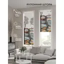 Рулонная штора At home Ранквиарт 52x170 см цвет бежевый/белый/серый/бирюзовый