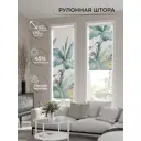 Рулонная штора At home Рилервит 52x170 см цвет белый/бирюзовый