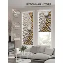Рулонная штора At home Мексилос 62x170 см цвет бежевый/белый