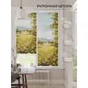 Рулонная штора At home Джиардино 62x170 см цвет зеленый/желтый