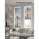 Рулонная штора At home Анимаис 52x170 см цвет синий/белый/красный