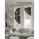 Рулонная штора At home Фолхас 52x170 см цвет белый/зеленый