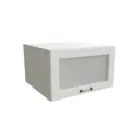 Навесной шкаф со стеклом Сурская мебель Айленд 60x35.8x57.4 см МДФ цвет белый