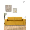 Раскладной диван Cityhd Виго 243x78x90 см велюр цвет горчичный
