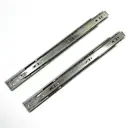 Шариковые направляющие для мебели полного выдвижения с доводчиком плавное закрывание комплект для 2-х ящиков набор 4 плашки 400 мм