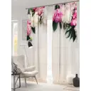 Комплект штор на ленте блэкаут At Home Пионесса 150x260 см цвет бежевый/розовый/зеленый AA900853