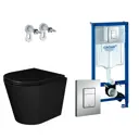 Комплект инсталляция и унитаз GROHE 551789 цвет чаши черный