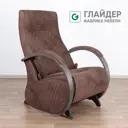 Кресло-качалка Glider Balance 6 71x106x78.5 см велюр цвет elza 18, венге