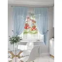 Тюль на ленте At Home Лигмирс 145x180 см вуаль цвет белый/красный/оранжевый/голубой/зеленый AA550050