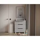 Комод Incanto Vikki 3 ящика 80x92x45 см ЛДСП цвет серый/белый