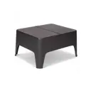 Стол для шезлонга Shaf Alaska черный с отсеком для хранения 48x30x58 см