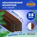 Штакетник Strong НФ-00009328 п-образный 20 мм 180 см односторонний фигурный коричневый
