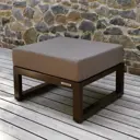 Табурет садовый Greenween Capri 67 см x 67 см x 45 см алюминий и ткани коричневый