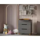 Комод Incanto Anniken lux 3 ящика 80x45x92 см ЛДСП цвет графит/бук