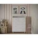 Комод Incanto Nuvolla lux 5 ящиков 84x45x107 см ЛДСП цвет белый/бук