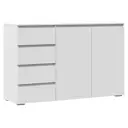 Комод Стендмебель Хелен 4 ящика 150.2x46x95.8 см ЛДСП цвет белый