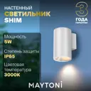 Светильник уличный настенный светодиодный Maytoni O303wl-l5w3k IP65 цвет белый