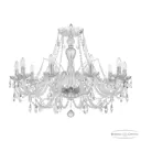 Люстра подвесная Bohemia ivele crystal 61263 10 ламп 20 м² цвет никель