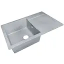 Мойка для кухни врезная Granicom G-018 1 чаша и крыло 49.5x79 см глубина чаши 22 см искусственный камень цвет серый