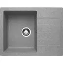 Мойка для кухни врезная Granicom G-016 49.5x64 см глубина чаши 19 см искусственный камень цвет серебристый